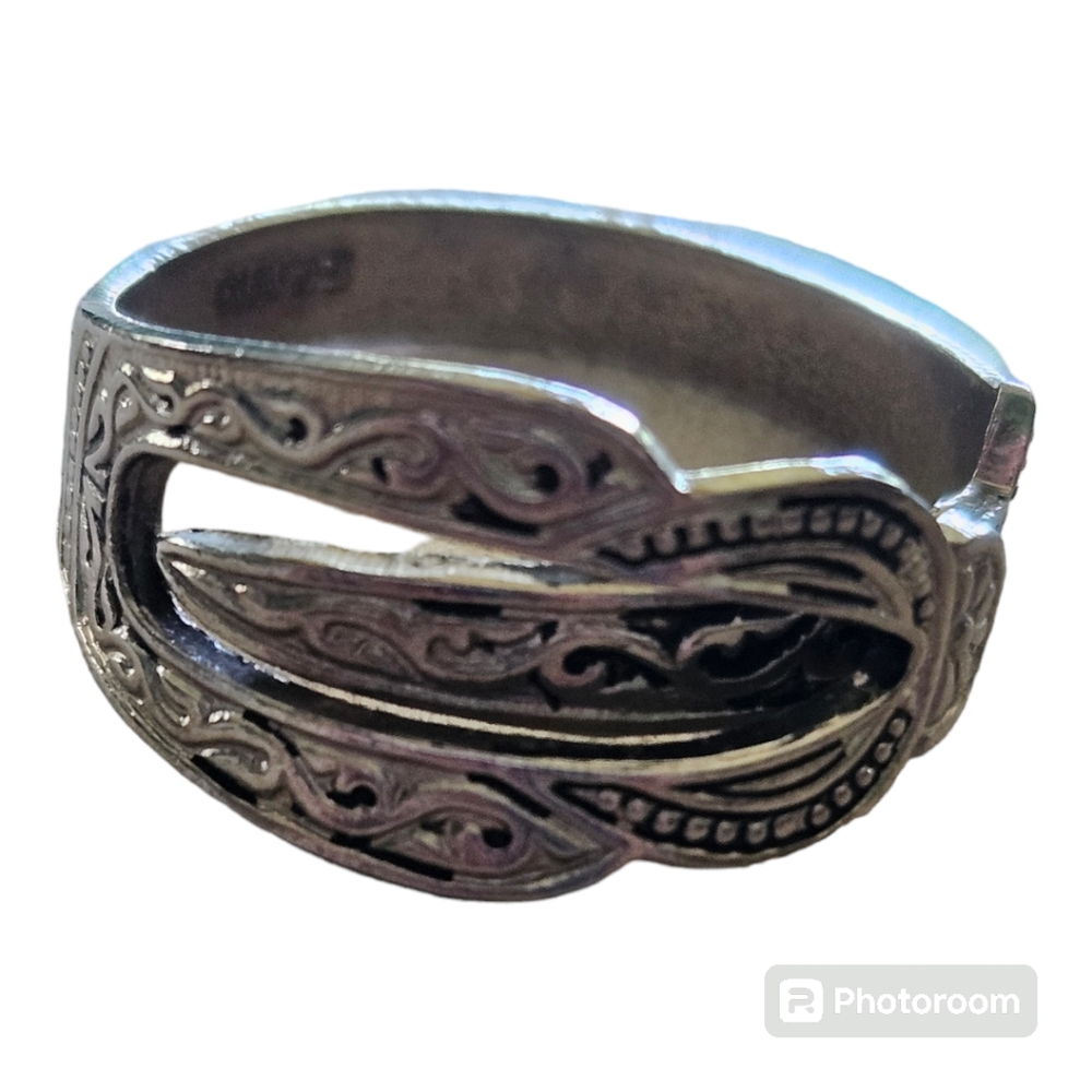 Vintage Stainless Steel Victorian Spoon Ring